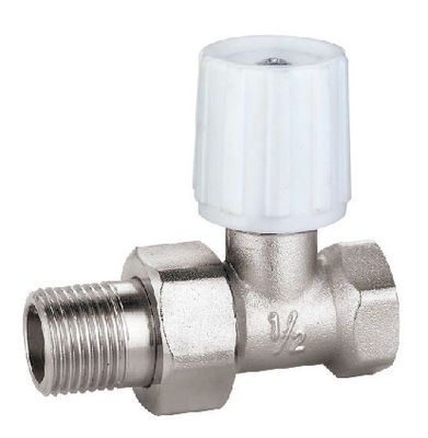 Straight Manual Radiator Valves 1/2 Inch Nickel Plated Chrome Angled Trv Valves