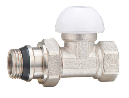 Straight Radiator Replacing Lockshield Valve 1/2'' Nickel Plated