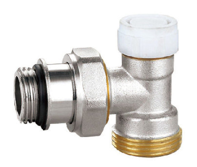 Angled Lock Valve Radiator 1/2 Inch For 3/4 Inch EK Nickel Plated Lock ...