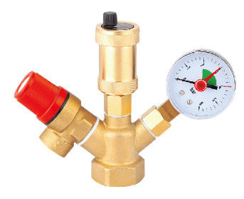 Pressure Gauge Safety Relief Valves Group Equipped Automatic Differential Bypass Valve