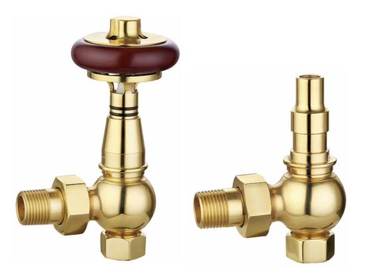 Classic Brass Traditional Chrome Radiator Valves 15mmx1/2 Inches For Copper Pipe