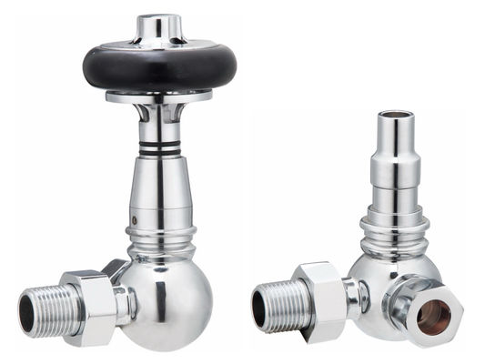 15mm Copper Classic Traditional Radiator Valves Corner Type 1/2 Inches