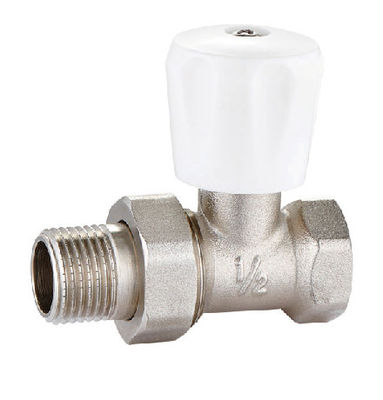 Straight Angled Thermostatic Manual Radiator Valves 1 2'' For Steel Pipe Nickel Plated