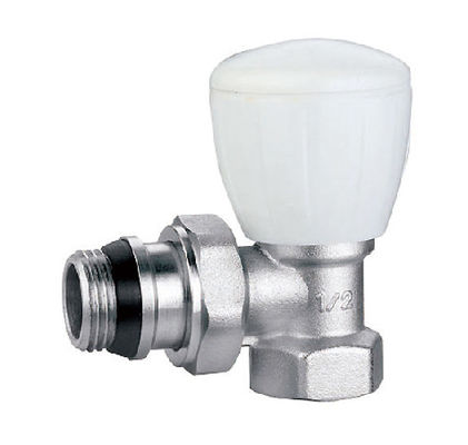 Chrome Angled Manual Radiator Valves 1/2 For Steel Pipe  Plated  Rubber Seal