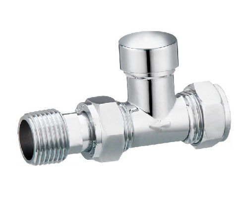 Tail Radiator Lockshield Valves 15mmx1/2'' For Copper Pipe Chrome Plated