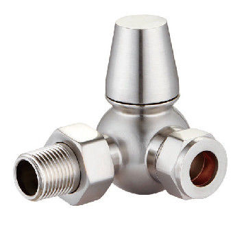 Type traditionnel classique de coin de chrome de valves de radiateur 1/2 pouces pour le tuyau d'en cuivre de 15mm