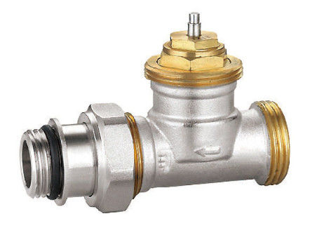 شیر مستقیم ترموستاتیک داخلی کروم Trv 1/2 اینچ EK M 3/4 اینچ