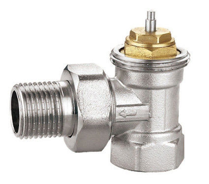 Copper Thermostatic Black Angled Radiator Valves 1/2'' X 1/2'' Nickel Plated