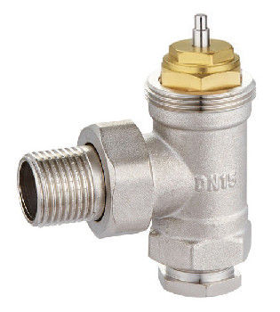 Angled Thermostatic Radiator Valves 1/2'' With Compression Adapter 15mm Copper Pipe