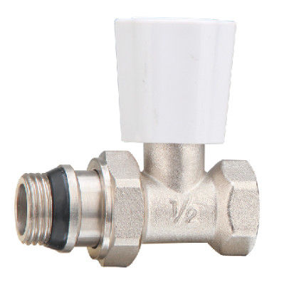 Straight Trv Chrome Manual Radiator Valve 1/2x1/2 Inch For Steel Pipe Nickel Plated With Self-Sealing