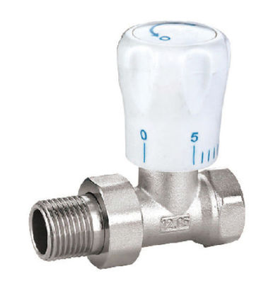 1/2''X1/2'' Angle Trv Straight Manual Radiator Valve Steel Pipe Nickel Plated