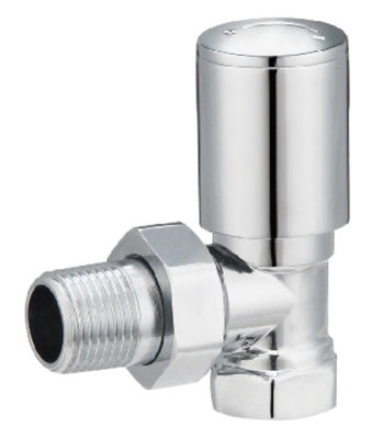 Standard Modern Angled Radiator Valves 1/2 inch x1/2 inch For Steel Pipe Chrome Plated