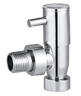 Modern Angled Towel Rail Valves 1/2'' For 15mm Copper Pipe With Smart Lever Chrome Plated