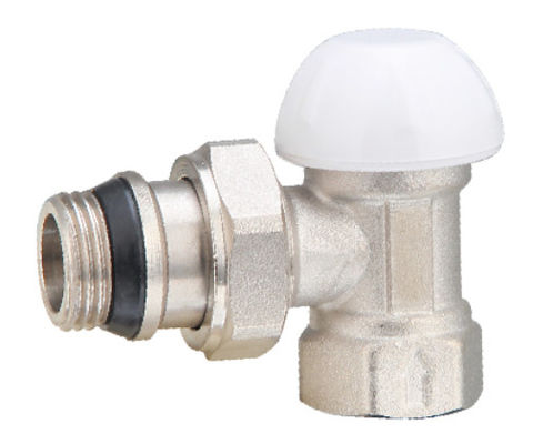 Anthracite Angled Radiator Lockshield Valves 1/2'' Nickel Plated Self Sealing
