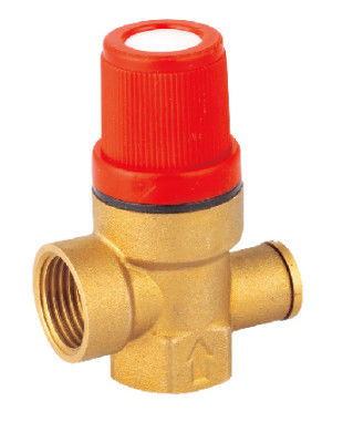 Female Safety Pressure Relief Valve 1/2'' Brass Color Pressure Gauge Water Safety Valve