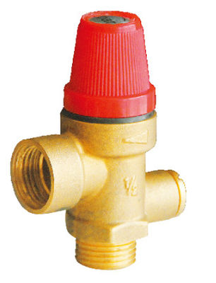 Male Female Water Pressure Safety Valve 1/2'' Pressure Gauge Brass Heater Safety Valve