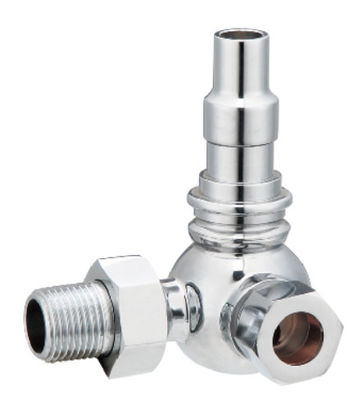 Classic Lockshield Antique Traditional Radiator Valves Corner Type 1/2'' For 15mm Copper Pipe