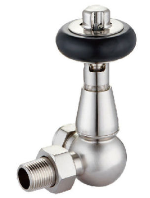 Type traditionnel classique de coin de chrome de valves de radiateur 1/2 pouces pour le tuyau d'en cuivre de 15mm