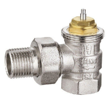 EN215 Certified Angled Thermostatic Radiator Valves With G 3/8'' For Steel Pipe F 3/8''X M 3/8''