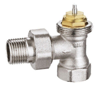 Brass Angled Thermostatic Corner Radiator Valves 3/4'' X 3/4'' Light Weight Economic Type