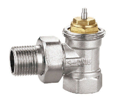 Angled Thermostatic Trv Cast Iron Radiator Valves 3/4'' X 3/4'' Nickel Plated