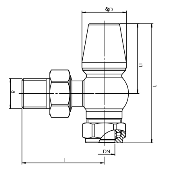 Column Traditional Style Radiator Valves 15mmx1/2'' For Copper Pipe 2